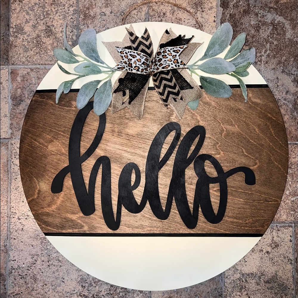 “Hello” door hanger